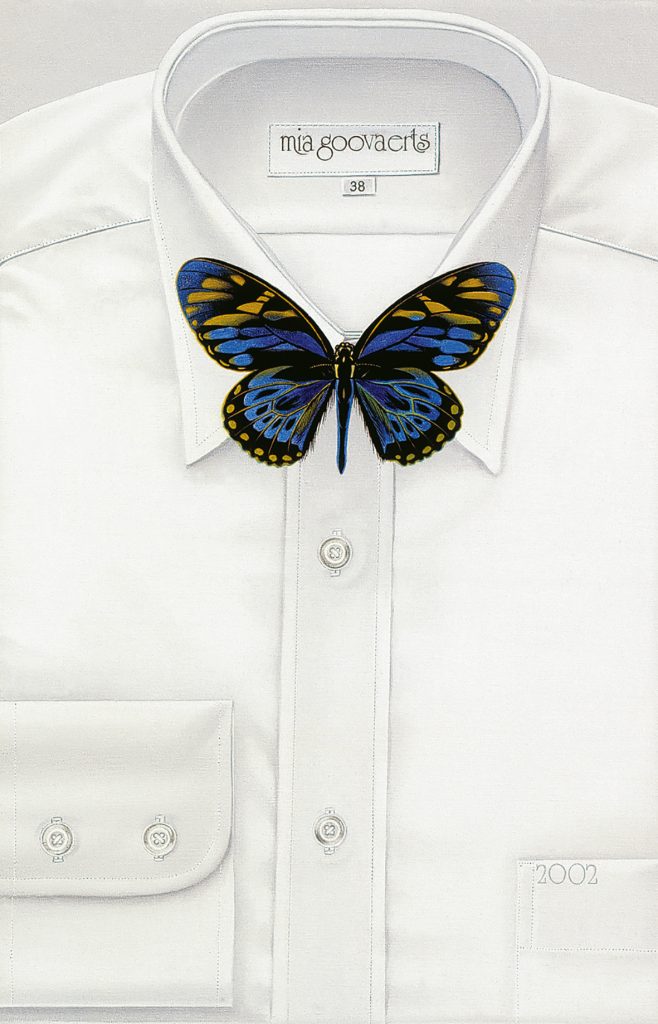 Vlinderdas, 2002, Olieverf op doek, 35 x 24 x 1.50 cm