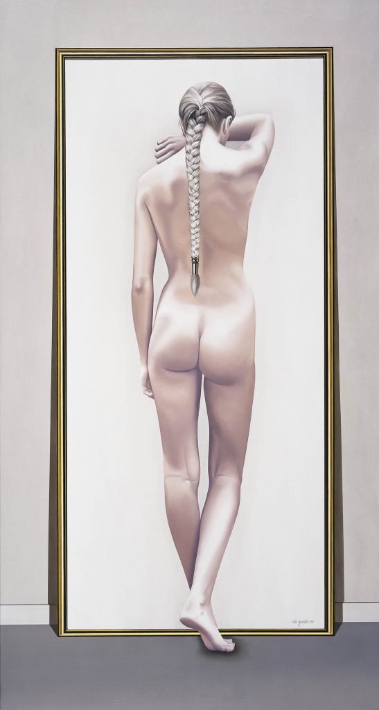 Buitenstebinnen, 1991- Olieverf op doek, 149.5 x 79.5 x 1.5 cm
