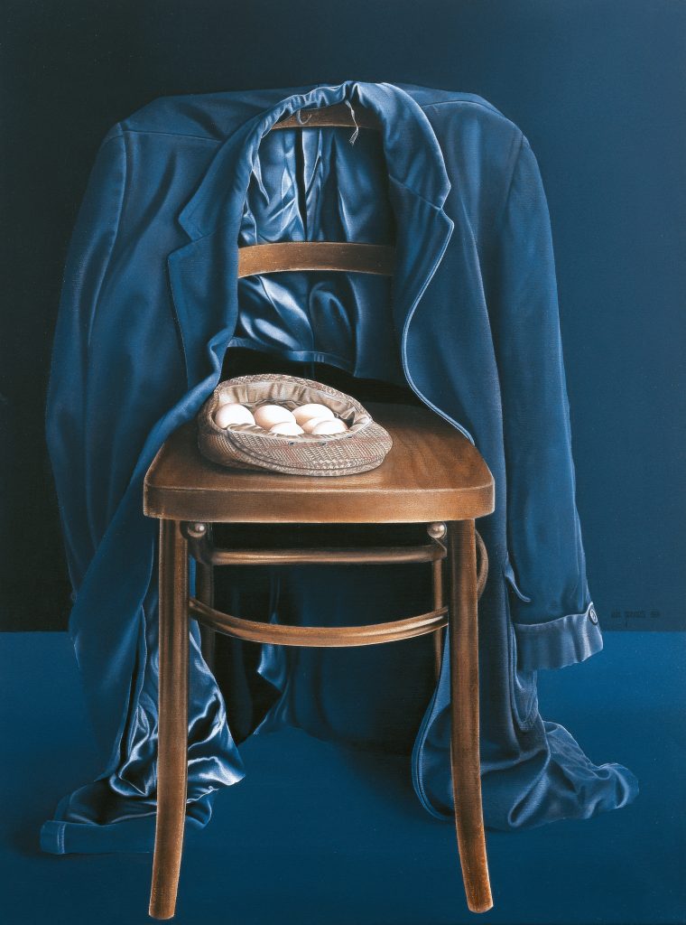 Stoel in mei, 1994- Olieverf op doek, 60 x 45 x 1.5 cm