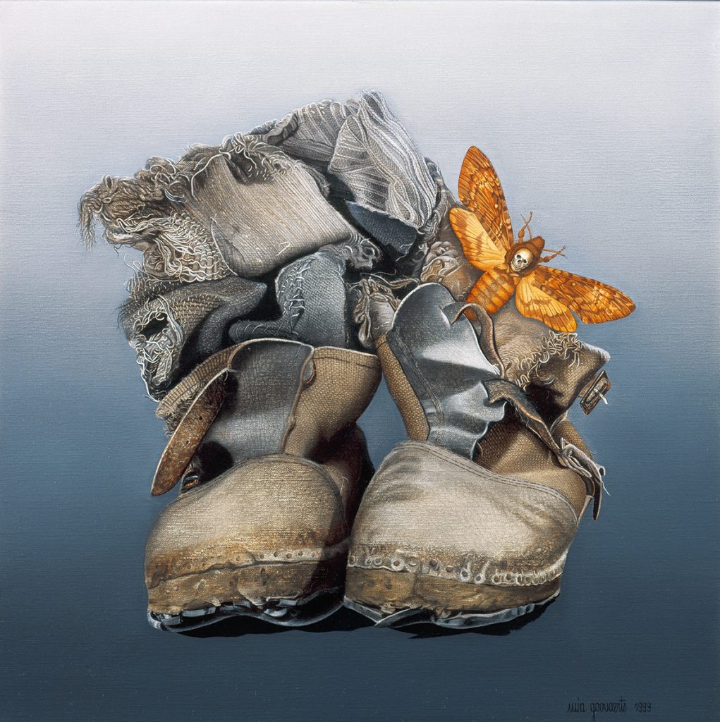 Exodus, 1999- Olieverf op doek, 35 x 35 x 1.50 cm