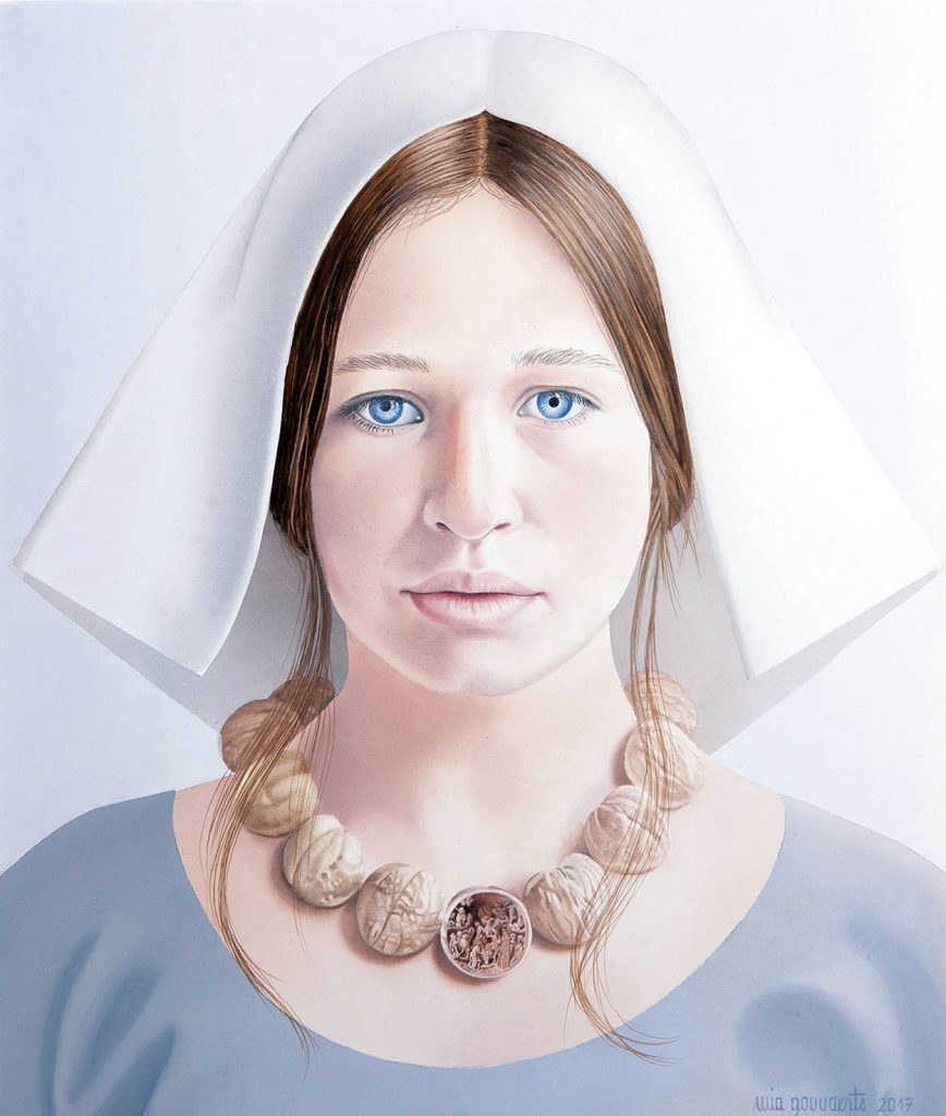 Gebedsnoten, 2017- geboorte- Olieverf op paneel, 35 x 30 x 1.50 cm